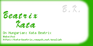 beatrix kata business card